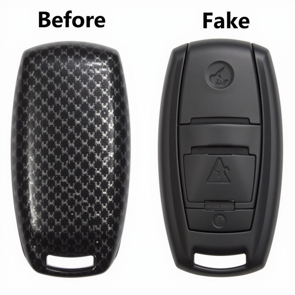 Comparing Real and Fake Carbon Fiber Key Fob Cases for 2018 Chrysler 300