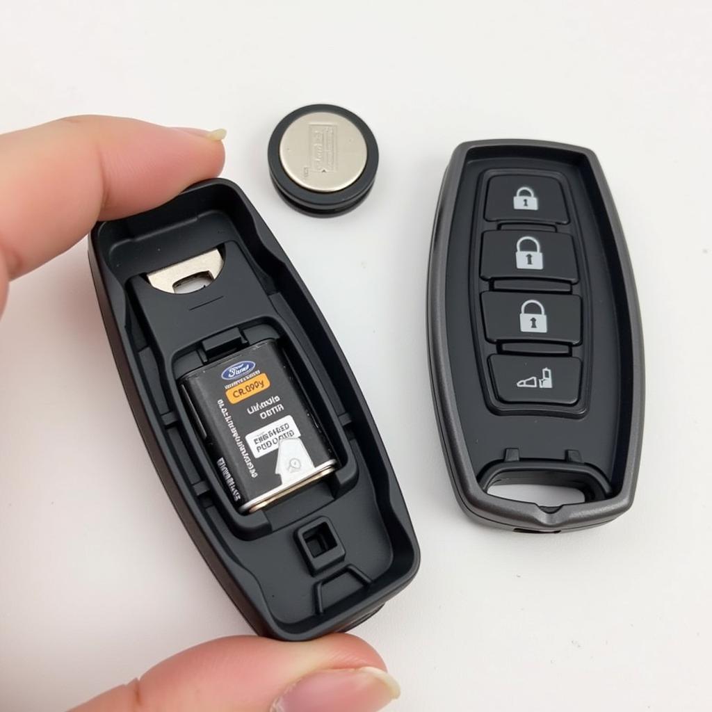 Locating the battery in a 2018 Ford Edge Titanium key fob