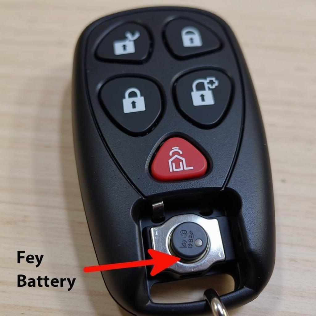 2018 Ford Explorer key fob with a CR2032 battery