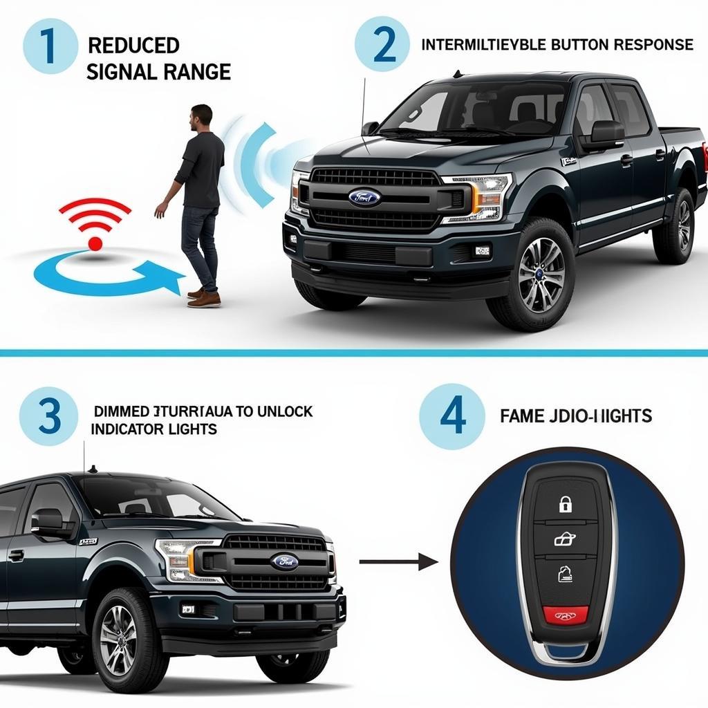 2018 Ford F150 Key Fob Low Battery Symptoms: Reduced Range, Inconsistent Performance, Dimming Lights