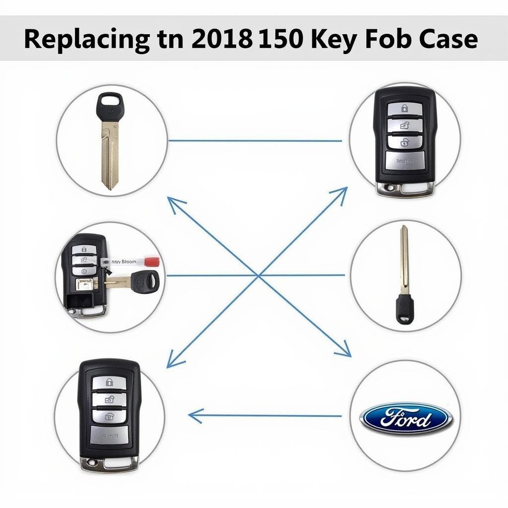 Step-by-step instructions on how to replace a 2018 Ford key fob case.