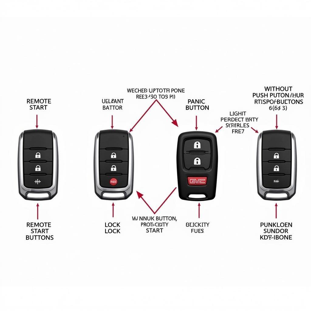 Different 2018 GMC Terrain Key Fob Types