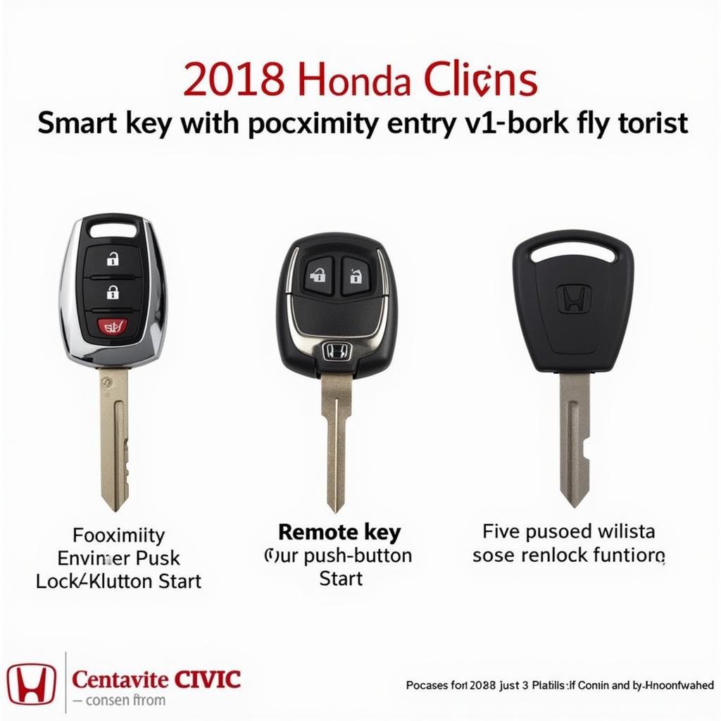 2018 Honda Civic Key Fob Types - Smart Key, Remote Key, and Basic Key