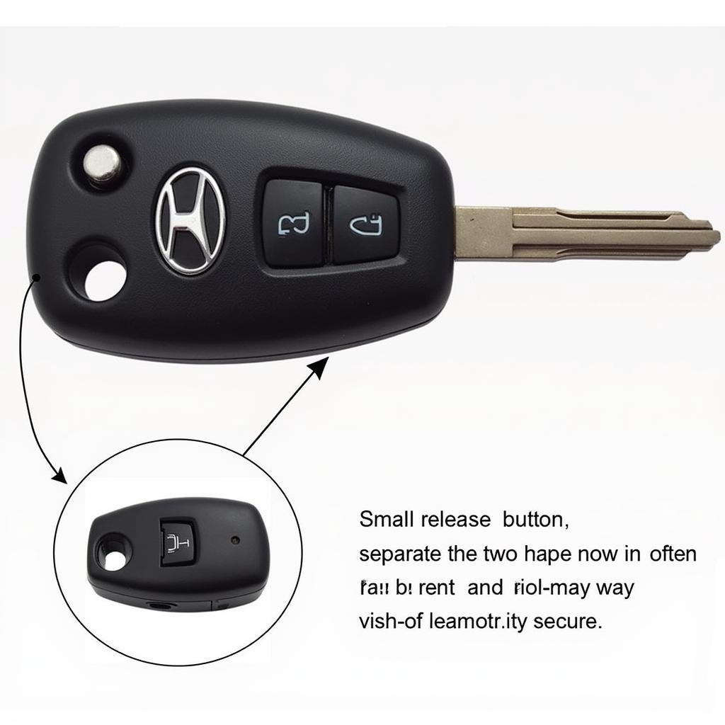 Locating the Release Button on a 2018 Hyundai Key Fob