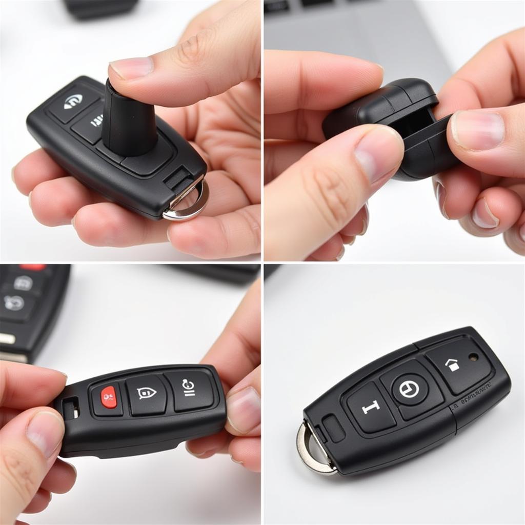 Reassembling a 2018 Kia key fob after battery replacement