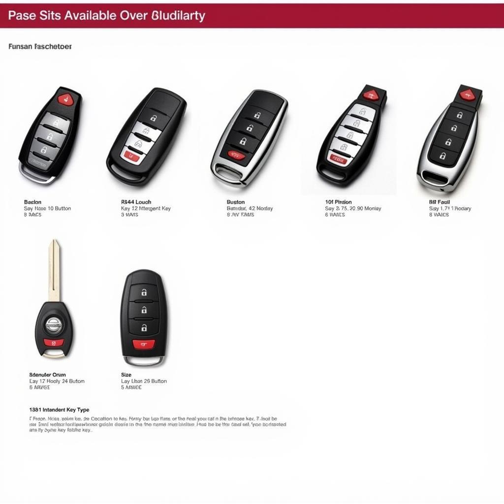 Different 2018 Nissan Pathfinder Key Fobs