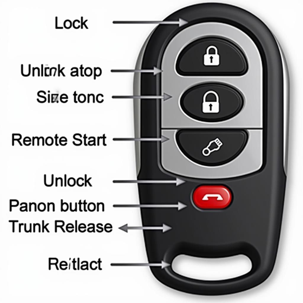 2018 Nissan Rogue Key Fob Functions Diagram