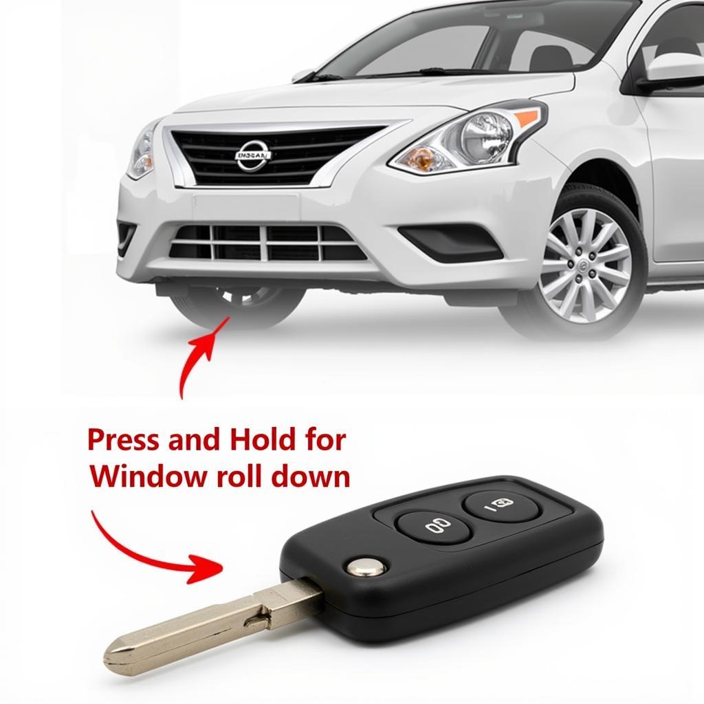 2018 Nissan Versa SV Key Fob Unlock Button for Window Control