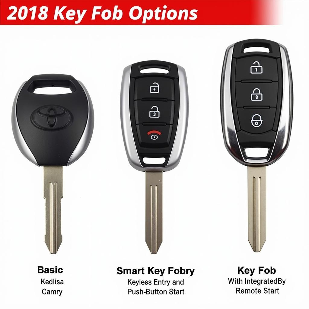 2018 Toyota Camry Key Fob Types: Basic, Smart, and Remote Start Options