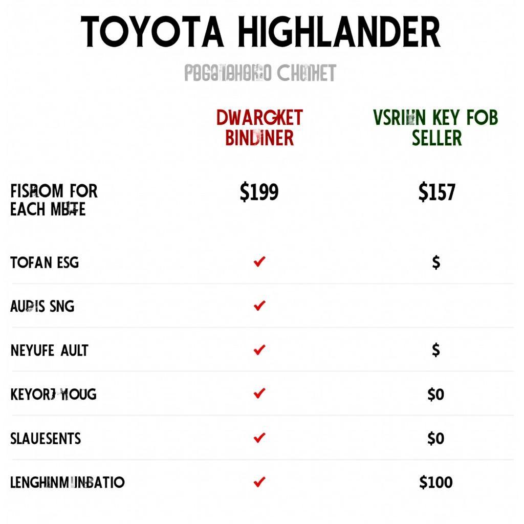 Comparing Costs of 2018 Toyota Highlander Key Fobs