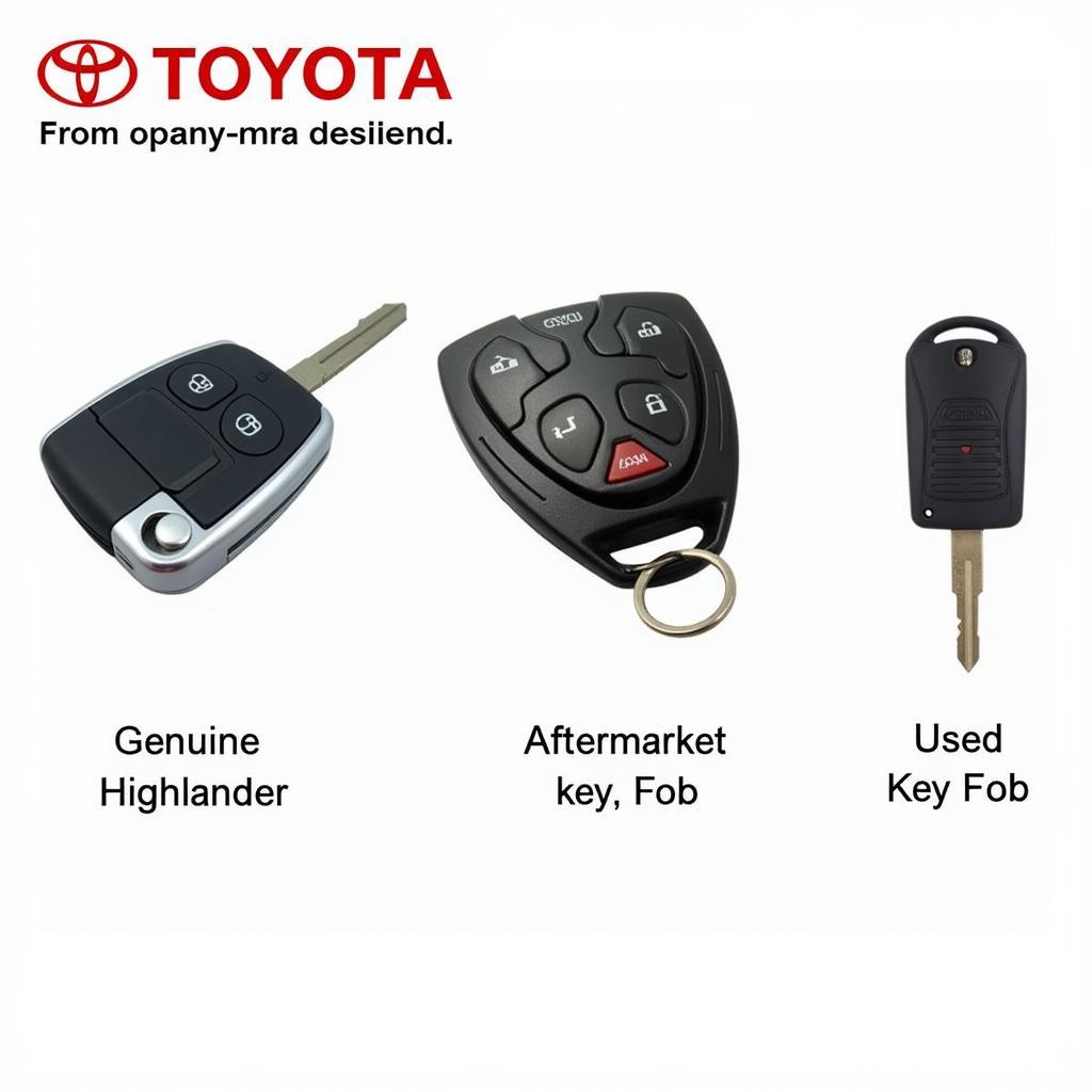 2018 Toyota Highlander Key Fob Options: Dealership, Aftermarket, and Used