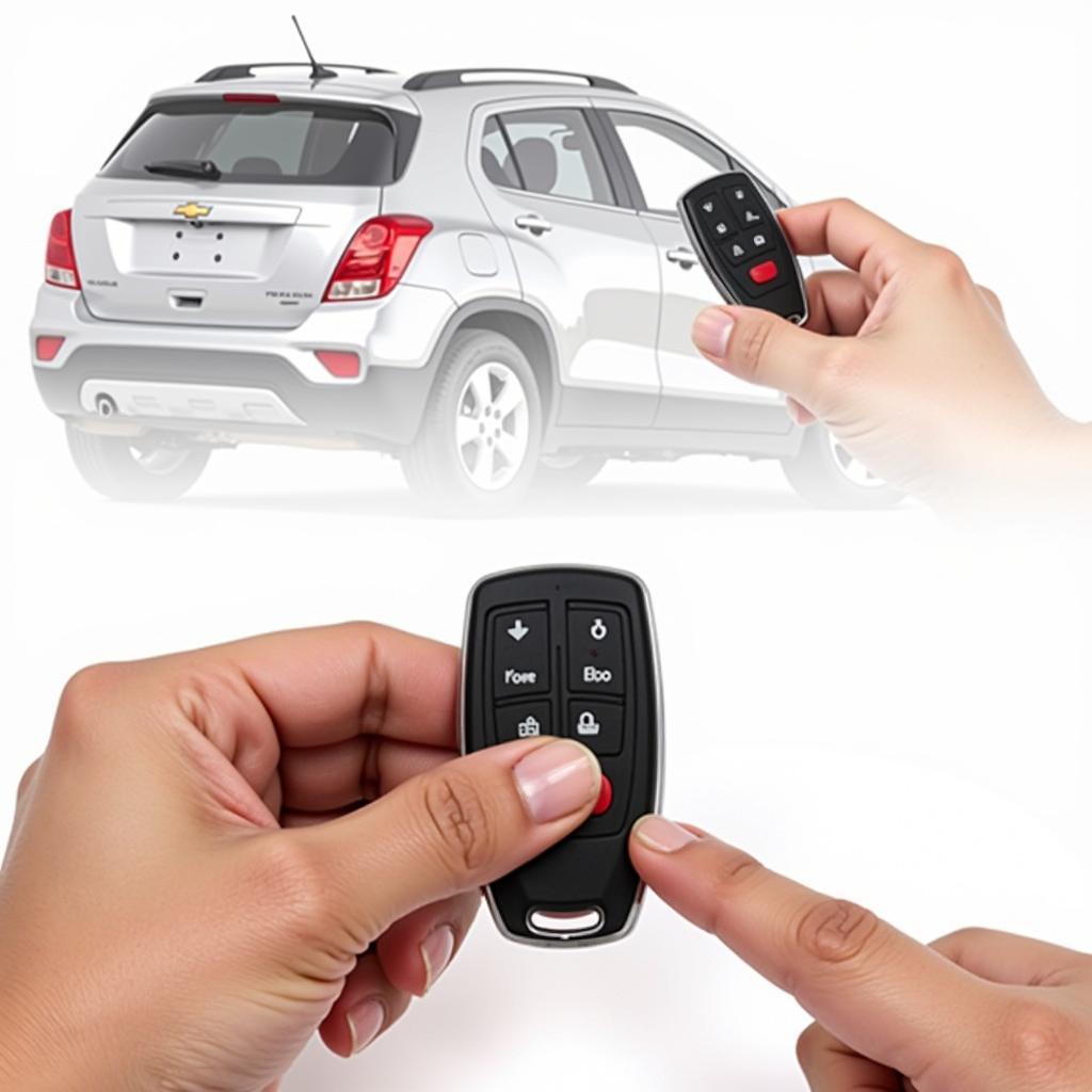 Closing and testing a 2019 Chevy Trax key fob after battery replacement