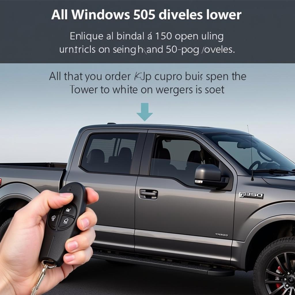 Using the 2019 Ford F150 key fob to remotely open all windows