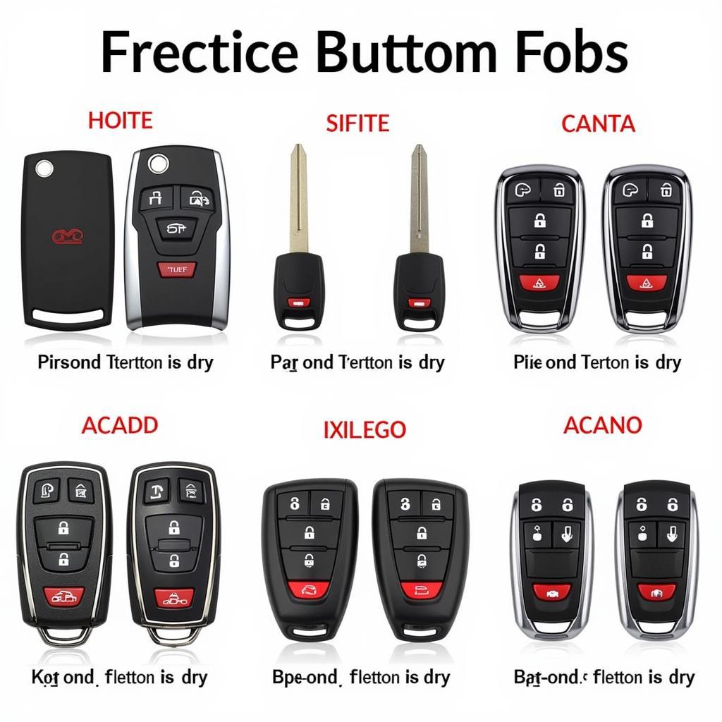 Different 2019 GMC Key Fobs