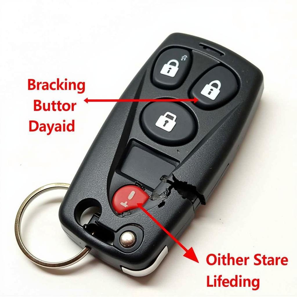 Damaged 2019 GMC Sierra Key Fob