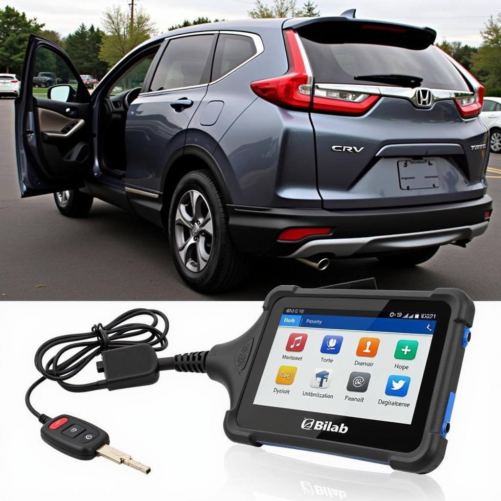 Programming a 2019 Honda CRV Key Fob - Connecting the key fob to the vehicle's diagnostic port.