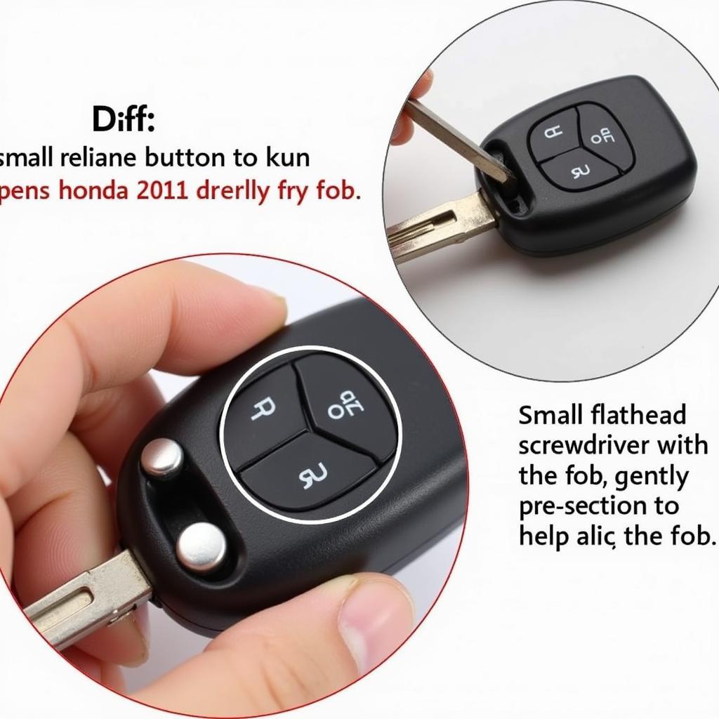 Locating the release button on a 2019 Honda Pilot key fob