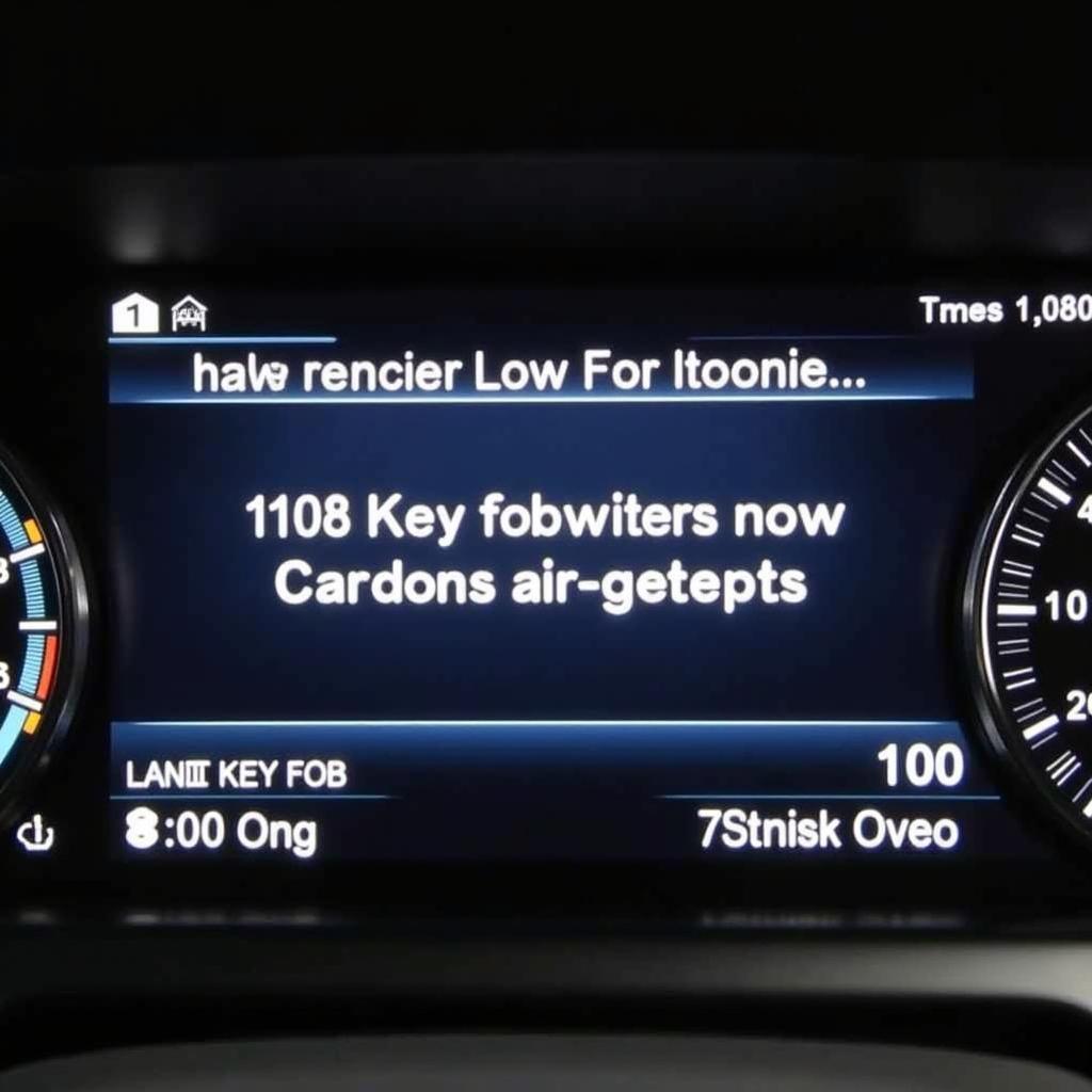 2019 Land Rover Key Fob Low Battery Warning Dashboard Indicator