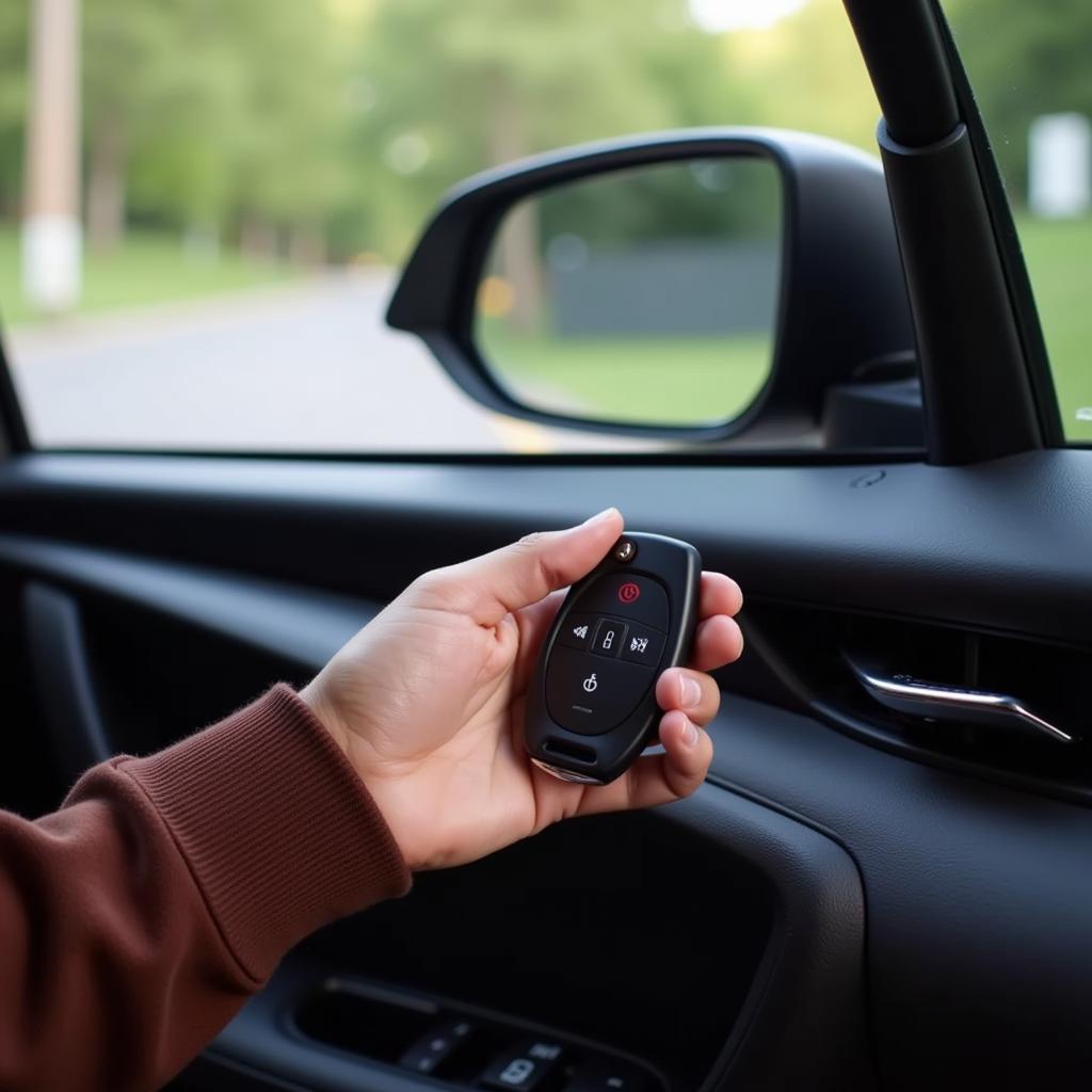 Rolling down windows using the 2019 Toyota Avalon Key Fob