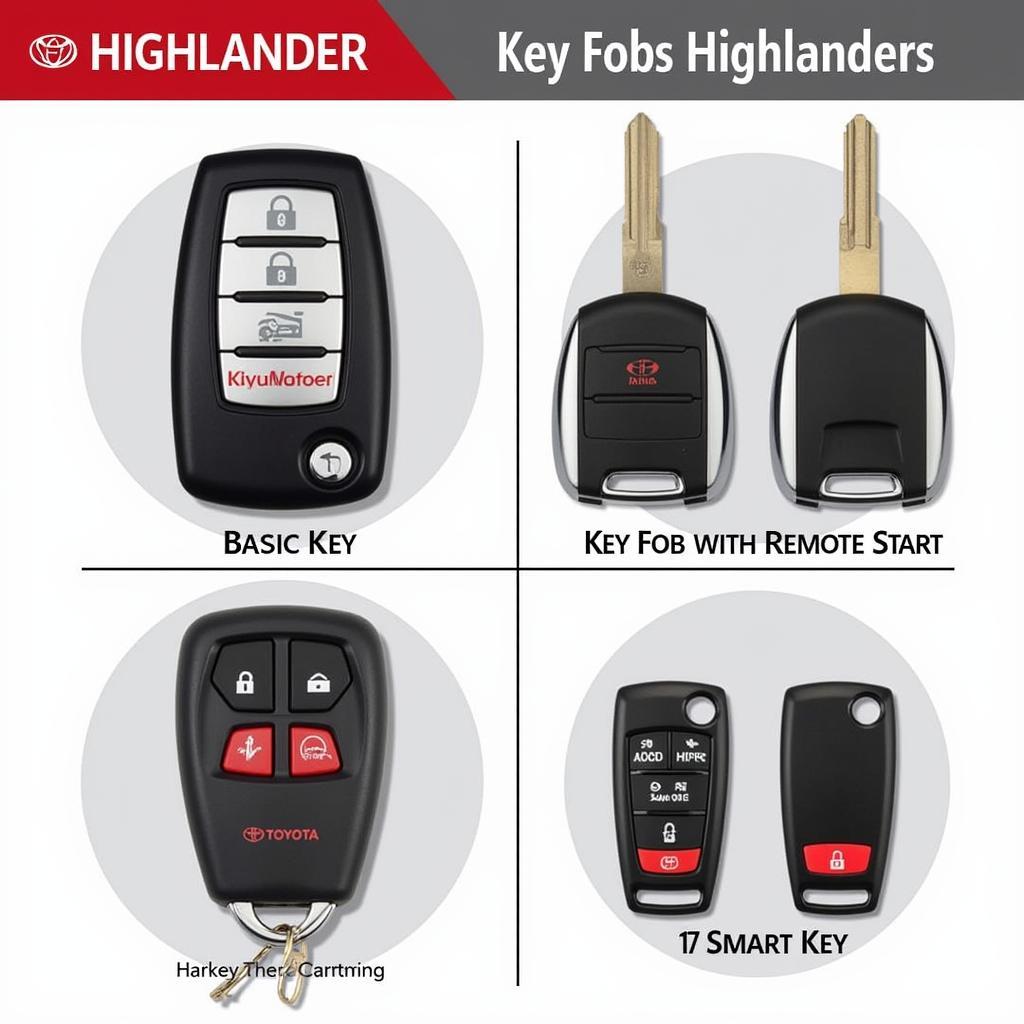 Different 2019 Toyota Highlander Key Fob Types