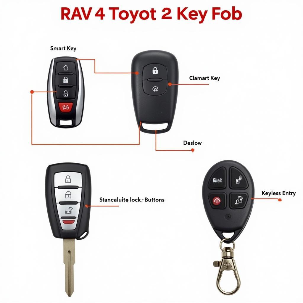 2019 Toyota RAV4 Key Fob Types: Smart Key, Standard Key, and Keyless Entry Remote