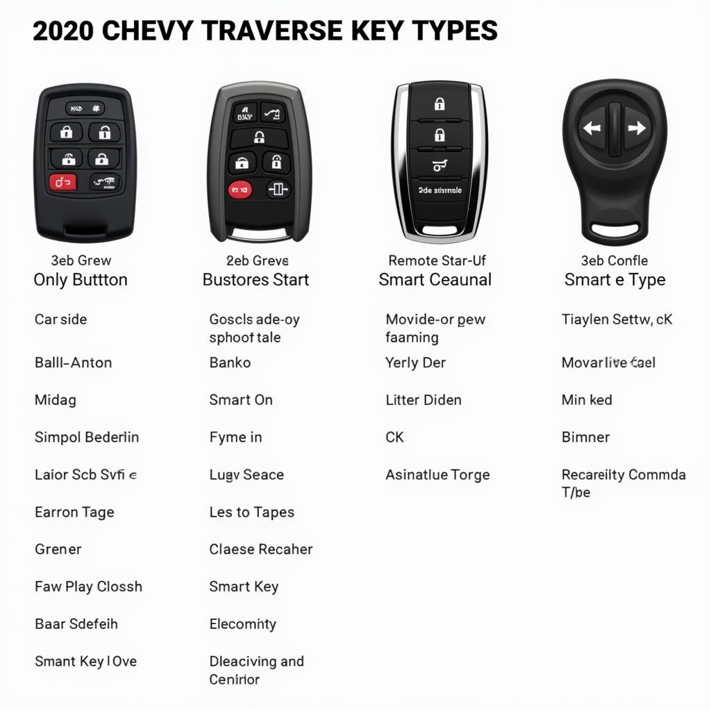 2020 Chevy Traverse Key Fob Types: Standard, Remote Start, and Smart Key Options