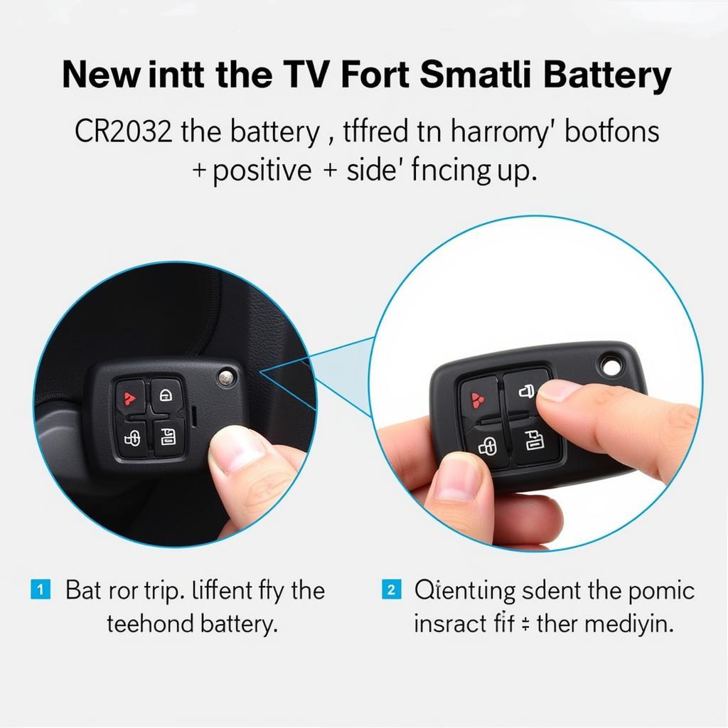 2020 Subaru Outback Key Fob Battery Replacement: Inserting the New Battery.