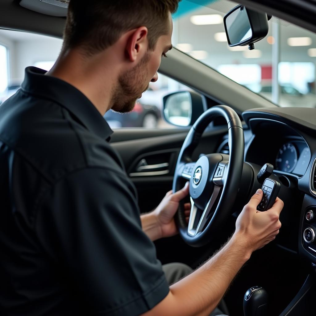 Programming a 2023 Nissan Sentra Key Fob at a Dealership