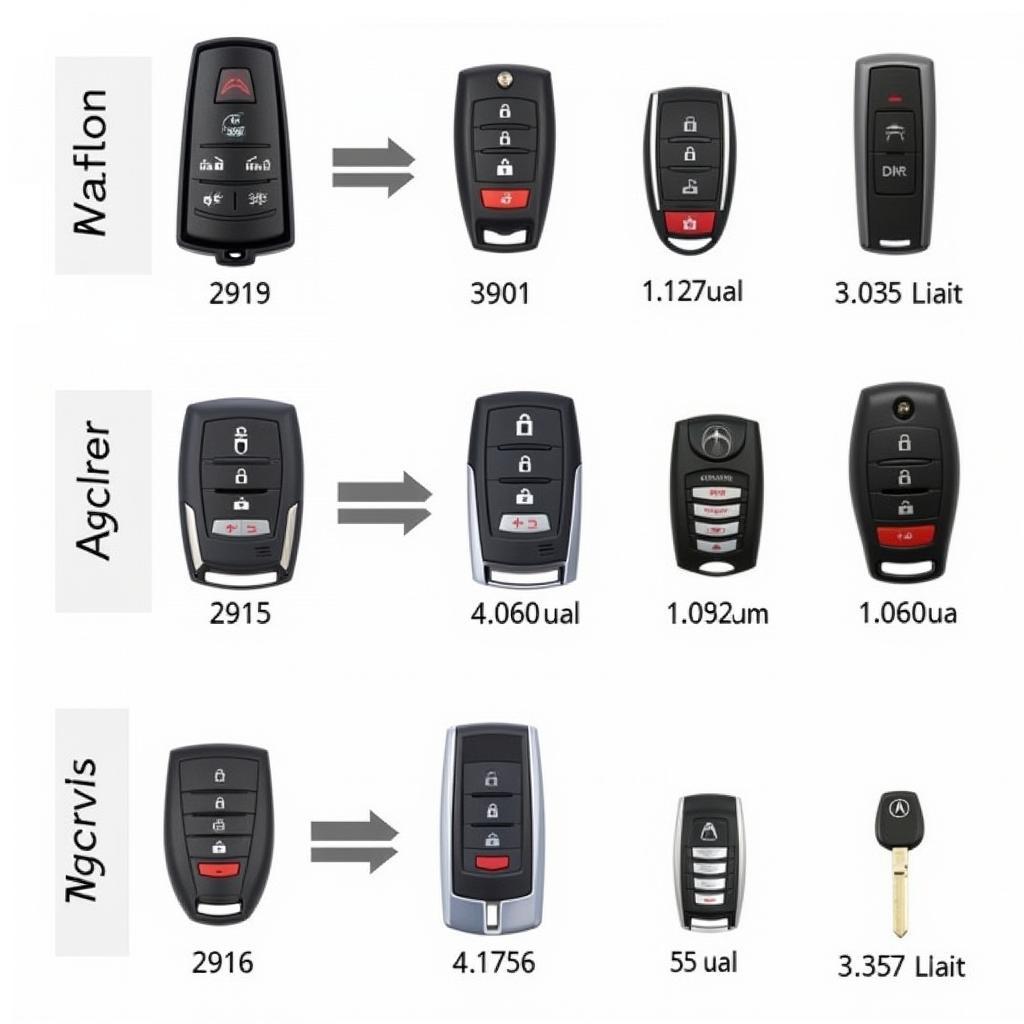 Different Types of Acura Key Fobs