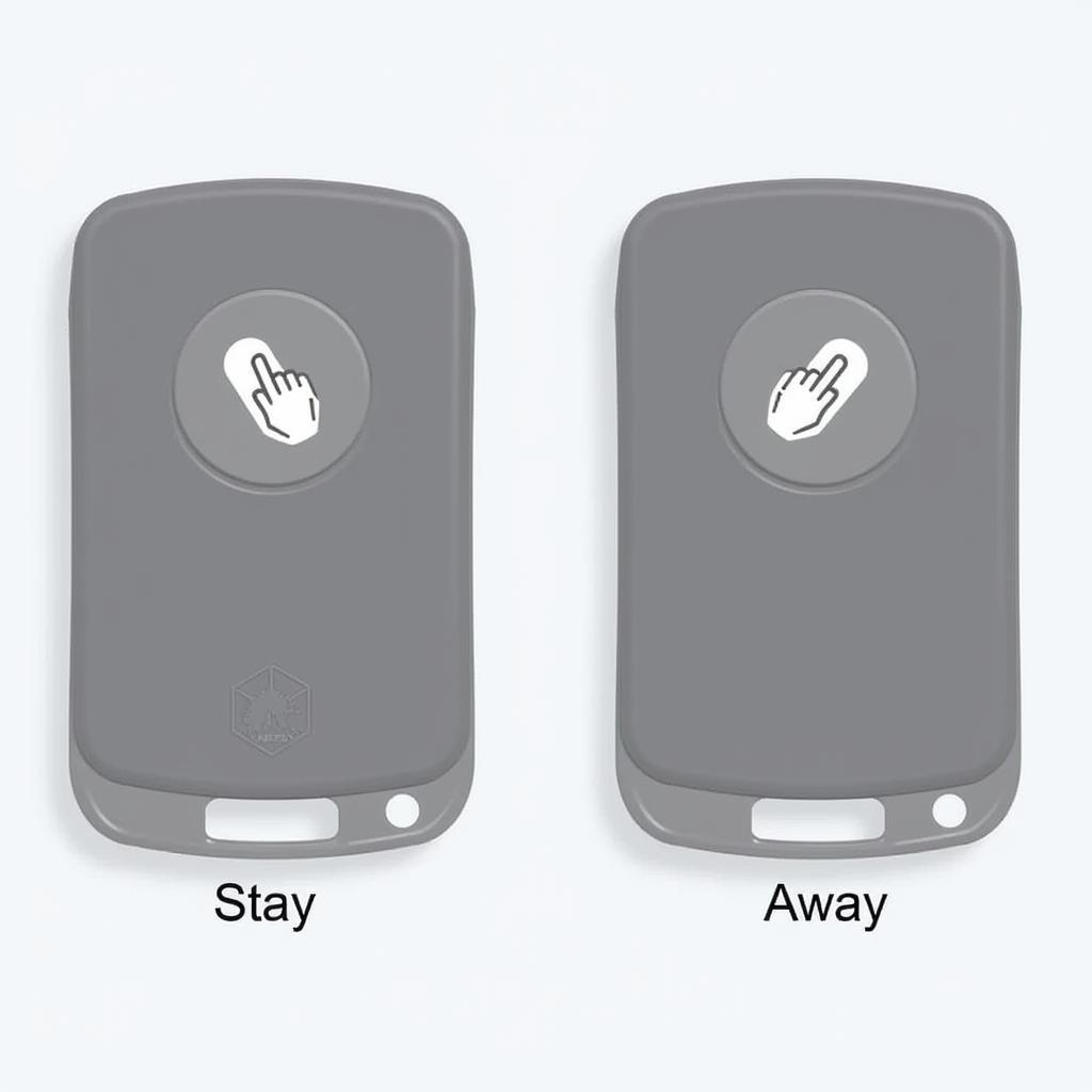 ADT Key Fob Stay and Away Symbols