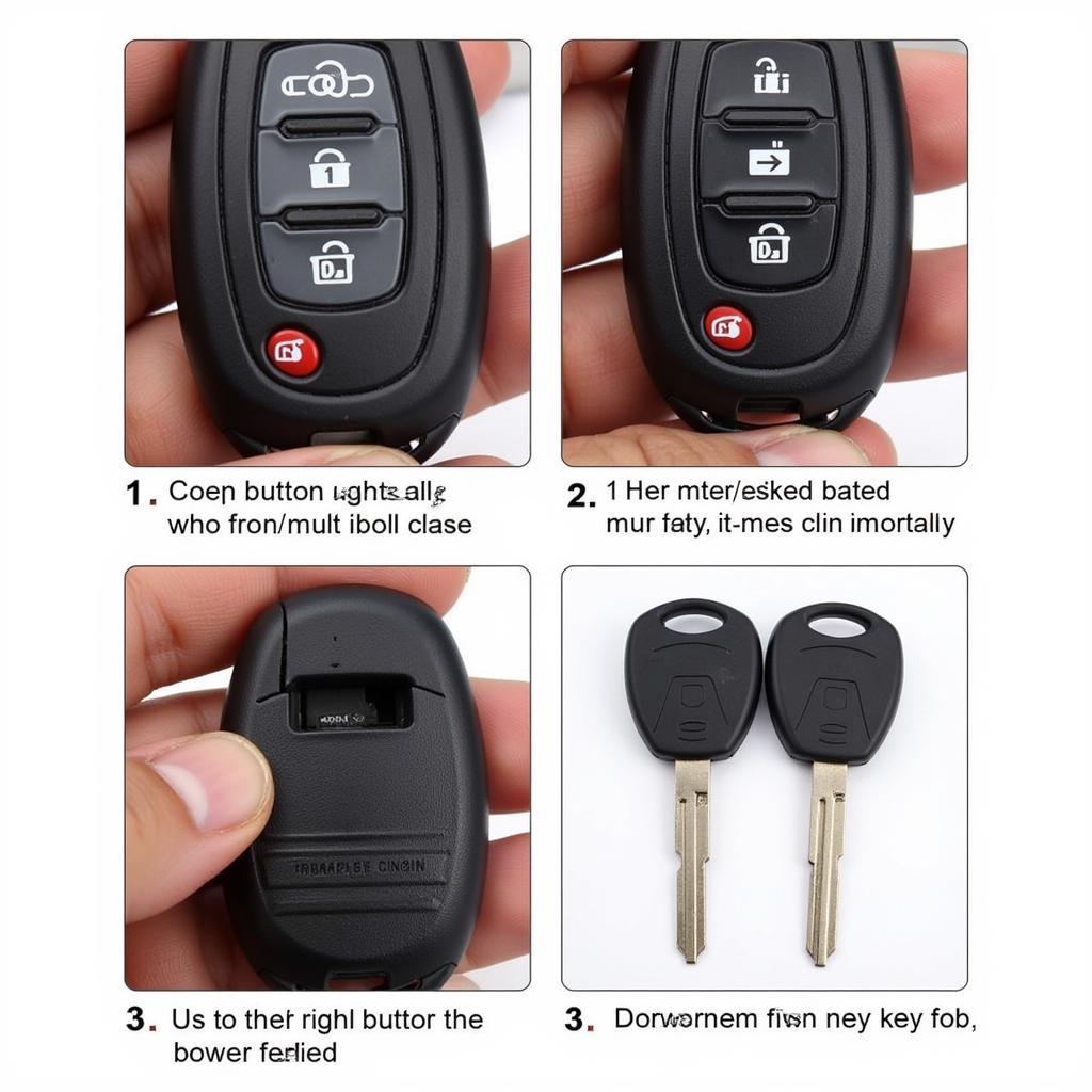 Inspecting an Audi Q5 key fob for physical damage