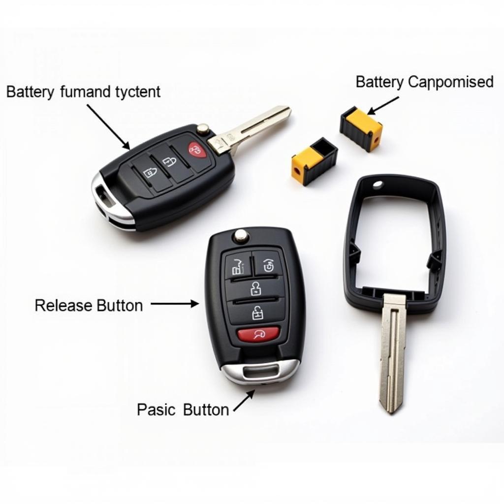 Audi Q7 Key Fob Components Diagram