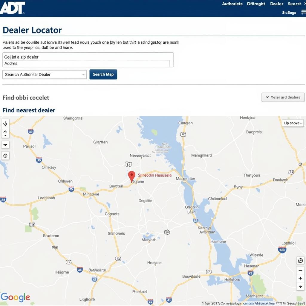 Authorized ADT Dealer Locator Map