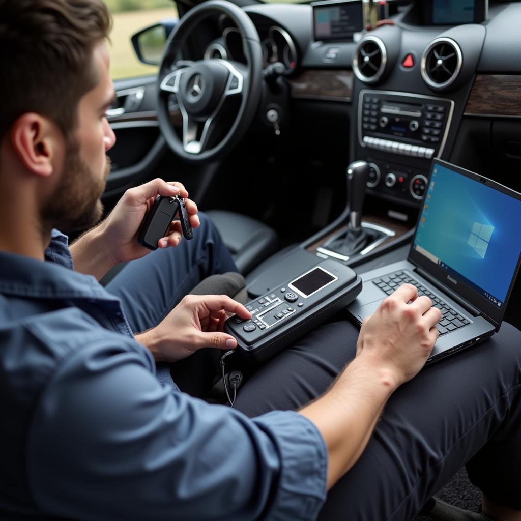 Auto Locksmith Programming a Mercedes Key Fob