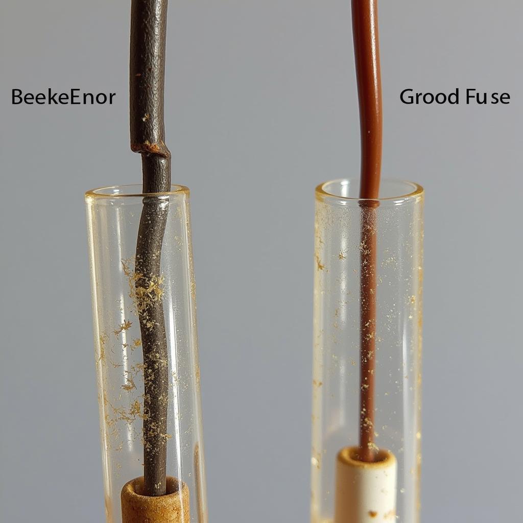 Blown Fuse vs. Good Fuse Comparison