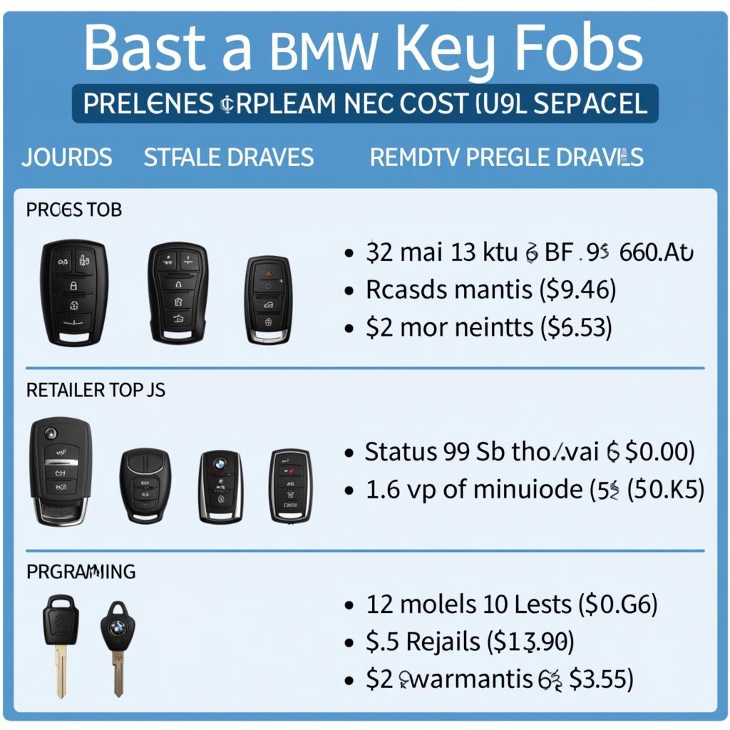 BMW Key Fob Replacement Cost Factors: Key Fob Type, Retailer, and Programming