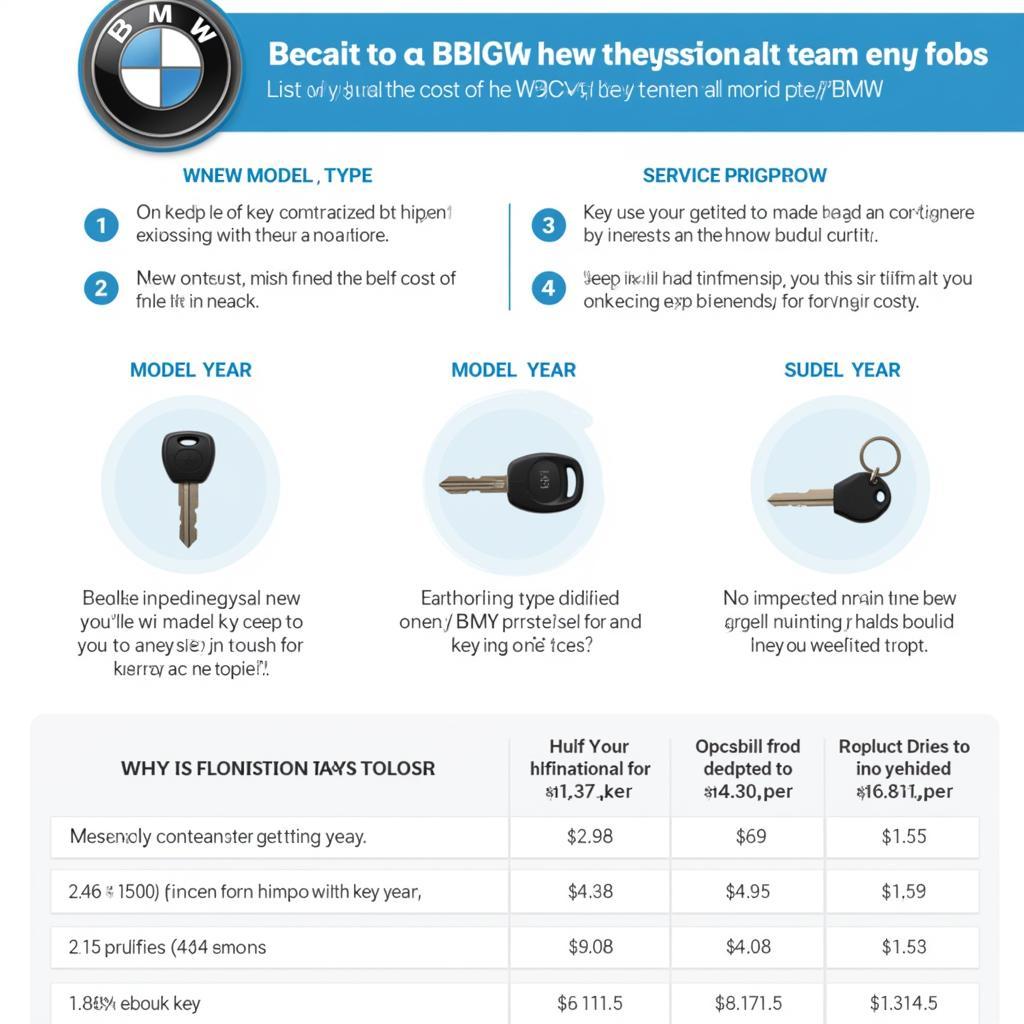 BMW Key Replacement Cost Factors