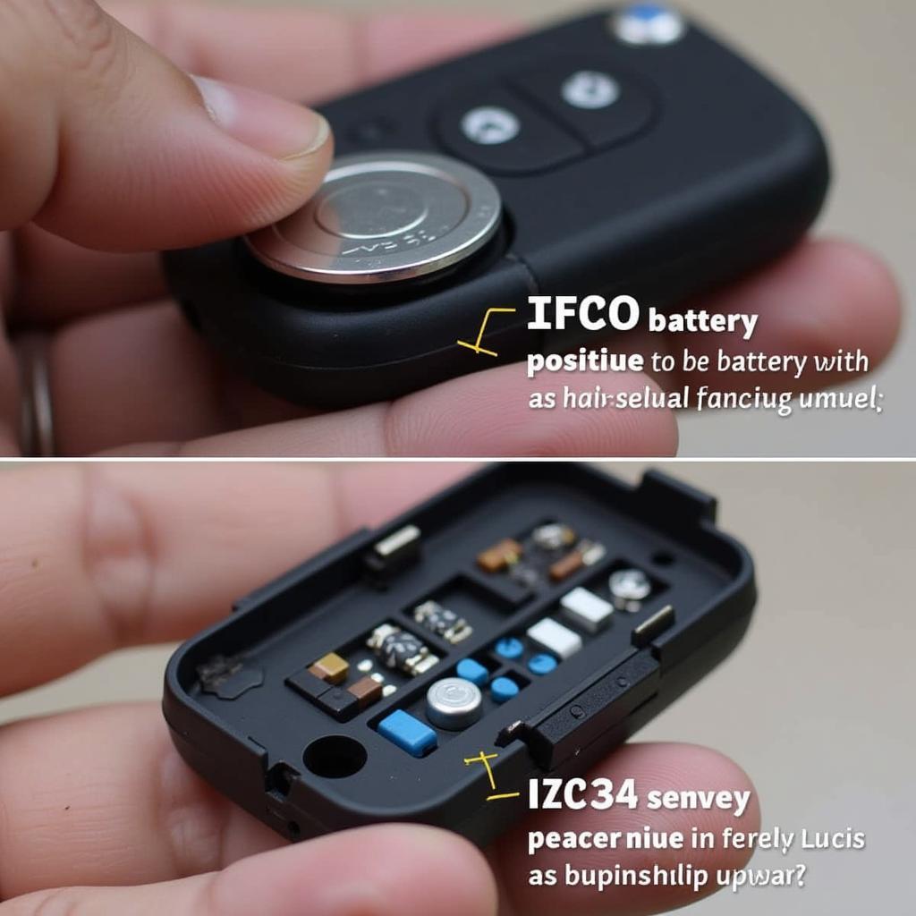 Correct BMW X3 Key Fob Battery Orientation