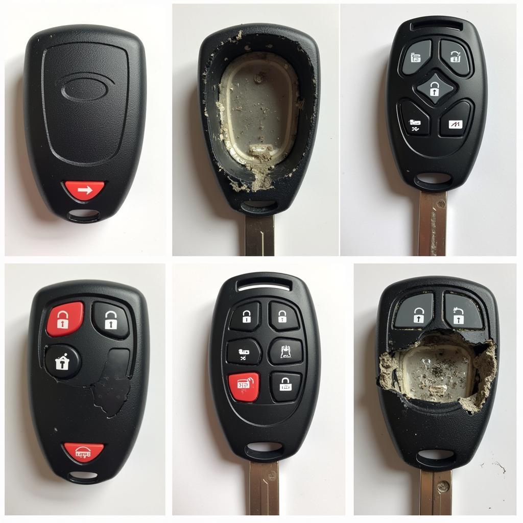 Damaged 2006 Ford Focus Key Fob Examples