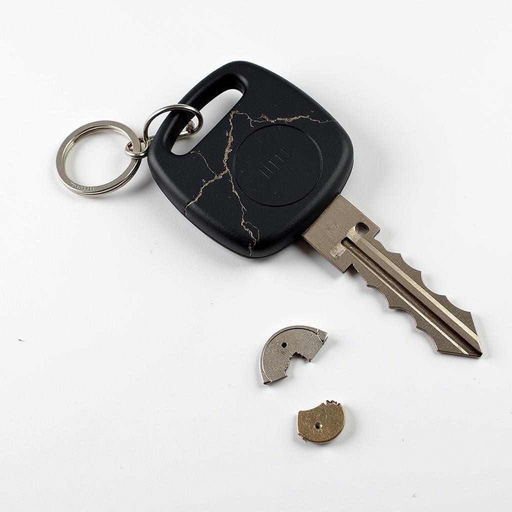 Broken Key Fob Showing Physical Damage