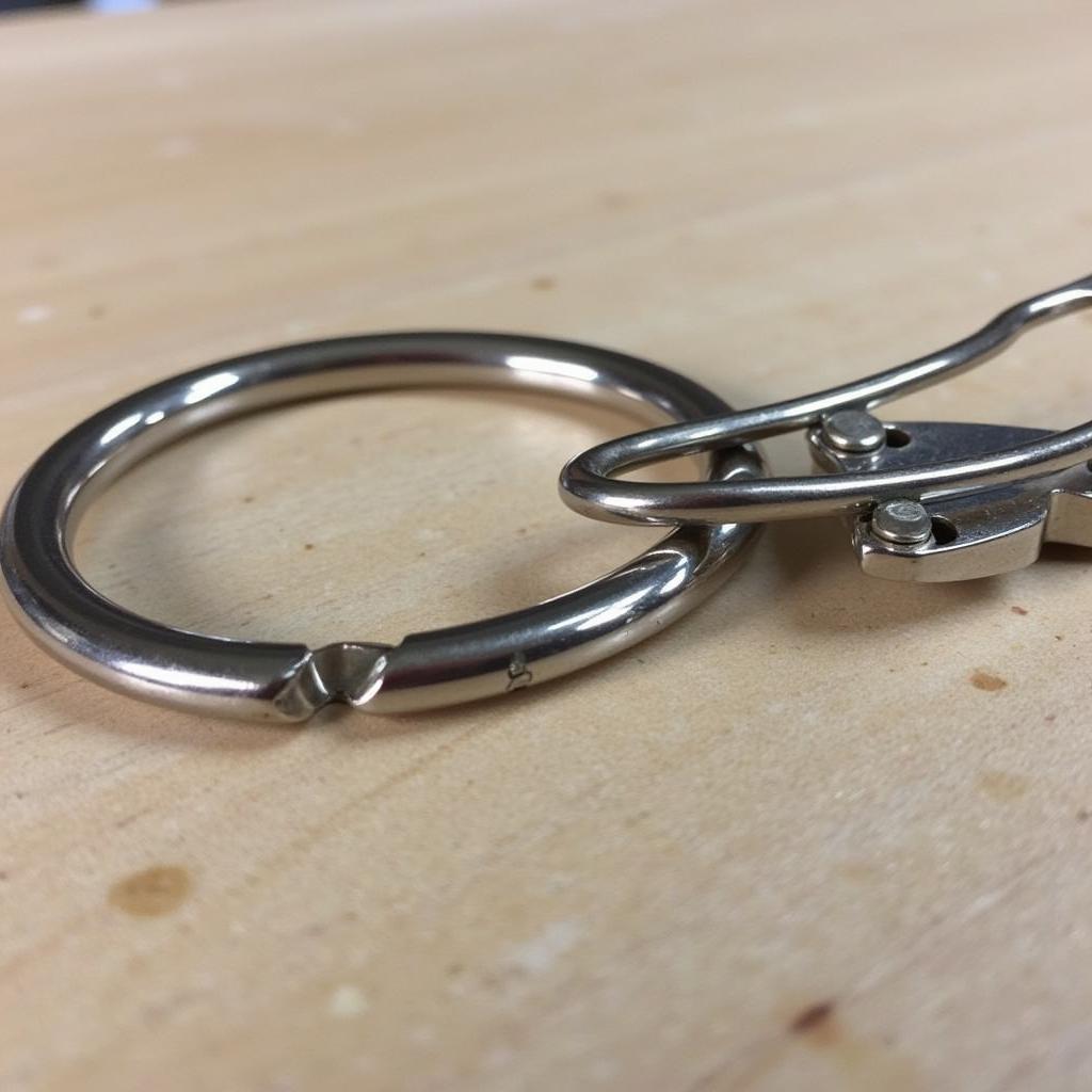 Repairing a Broken Key Fob Ring with a Paperclip