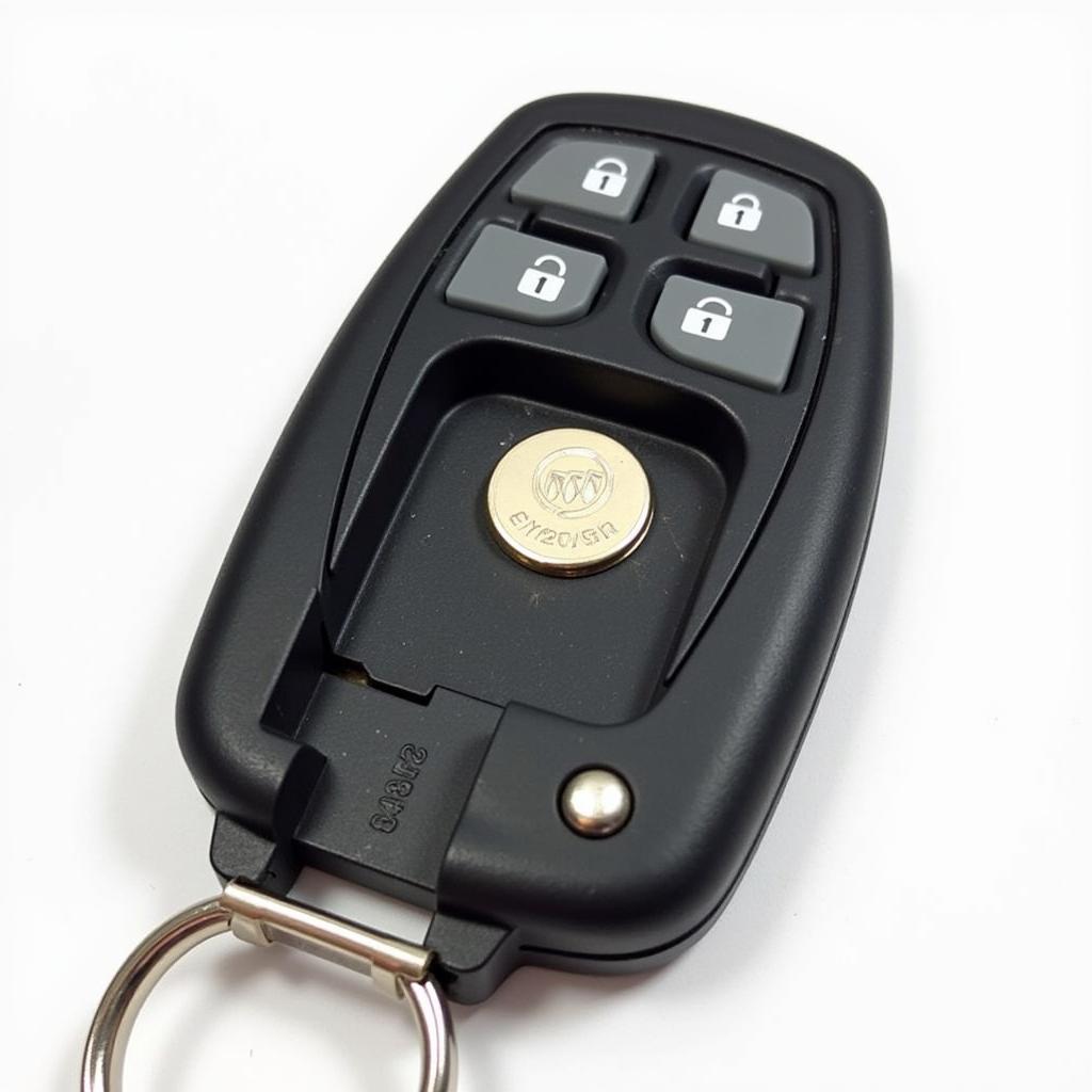 Inside the Buick Enclave Key Fob Showing the CR2032 Battery Location