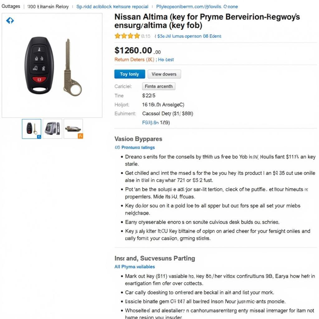 Buying a 2009 Nissan Altima Key Fob Online