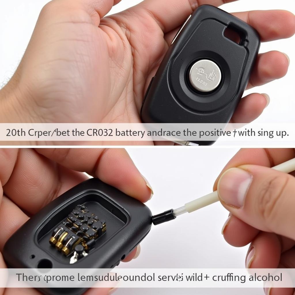 Key Fob Battery Orientation and Contacts