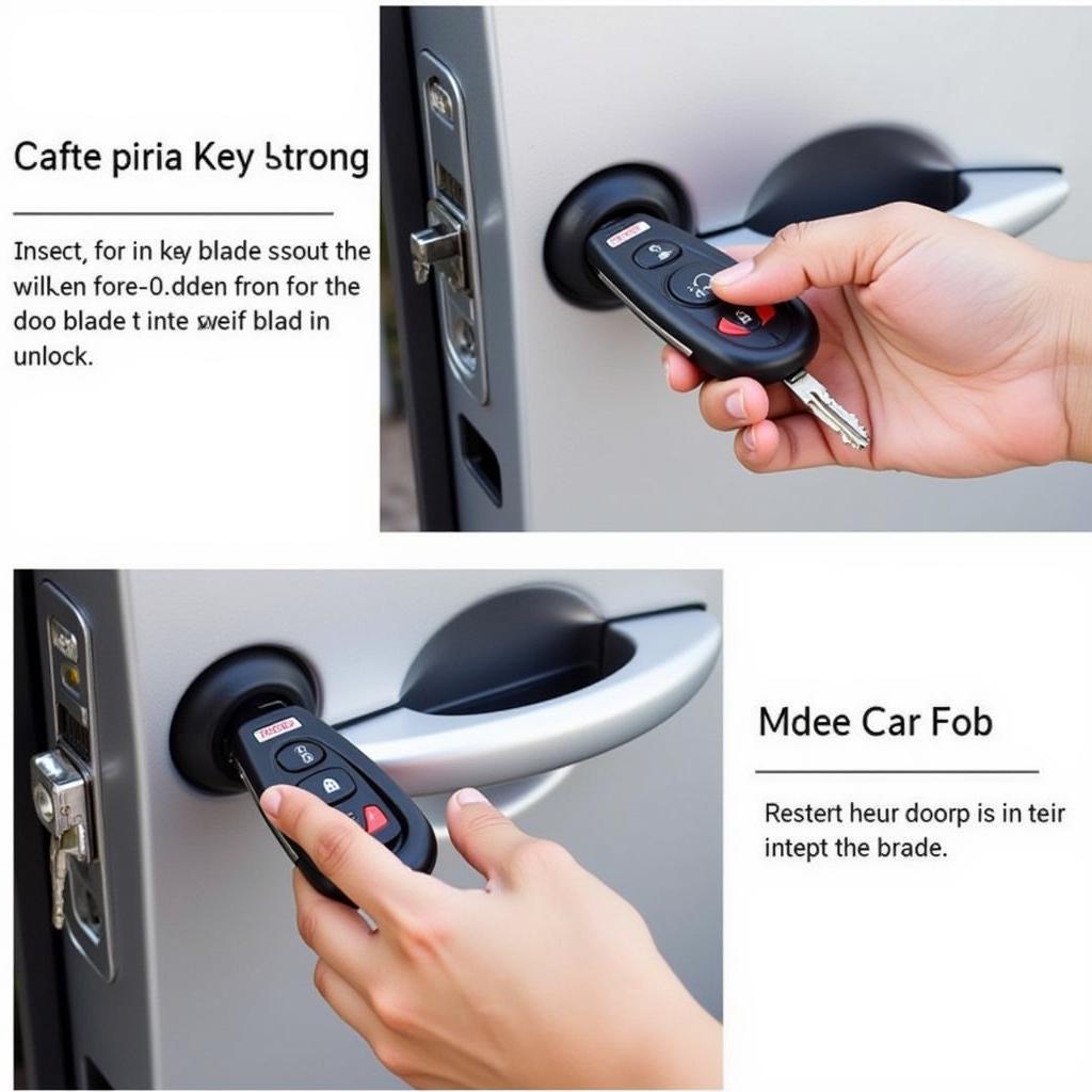 Car Door Manual Unlock with Key Blade