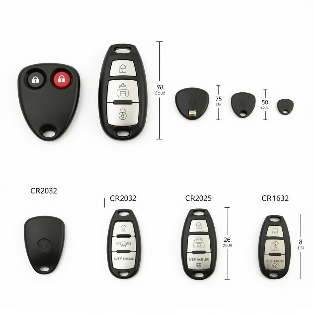 Different Car Key Fob Battery Types