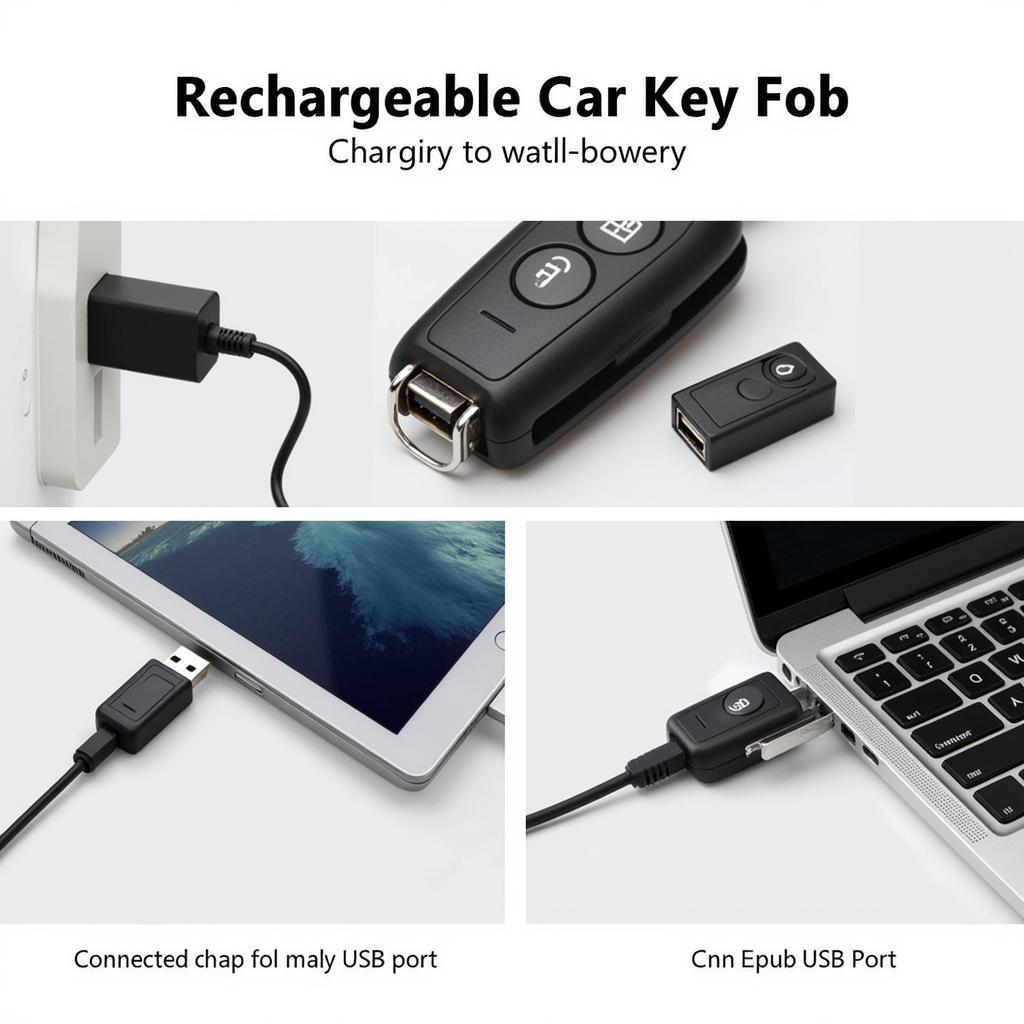 Different ways to charge a rechargeable car key fob