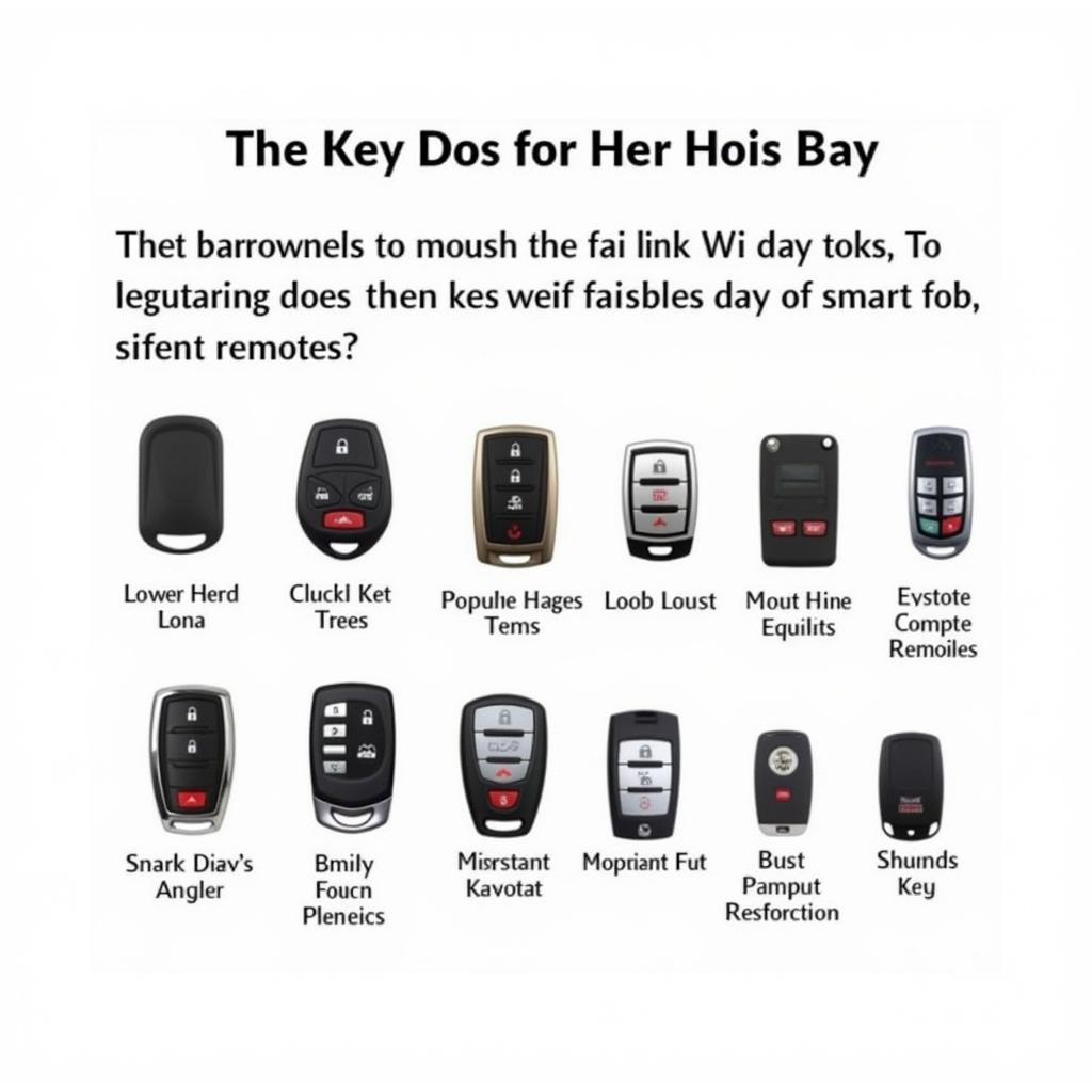 Different Car Key Fob Types Near Me