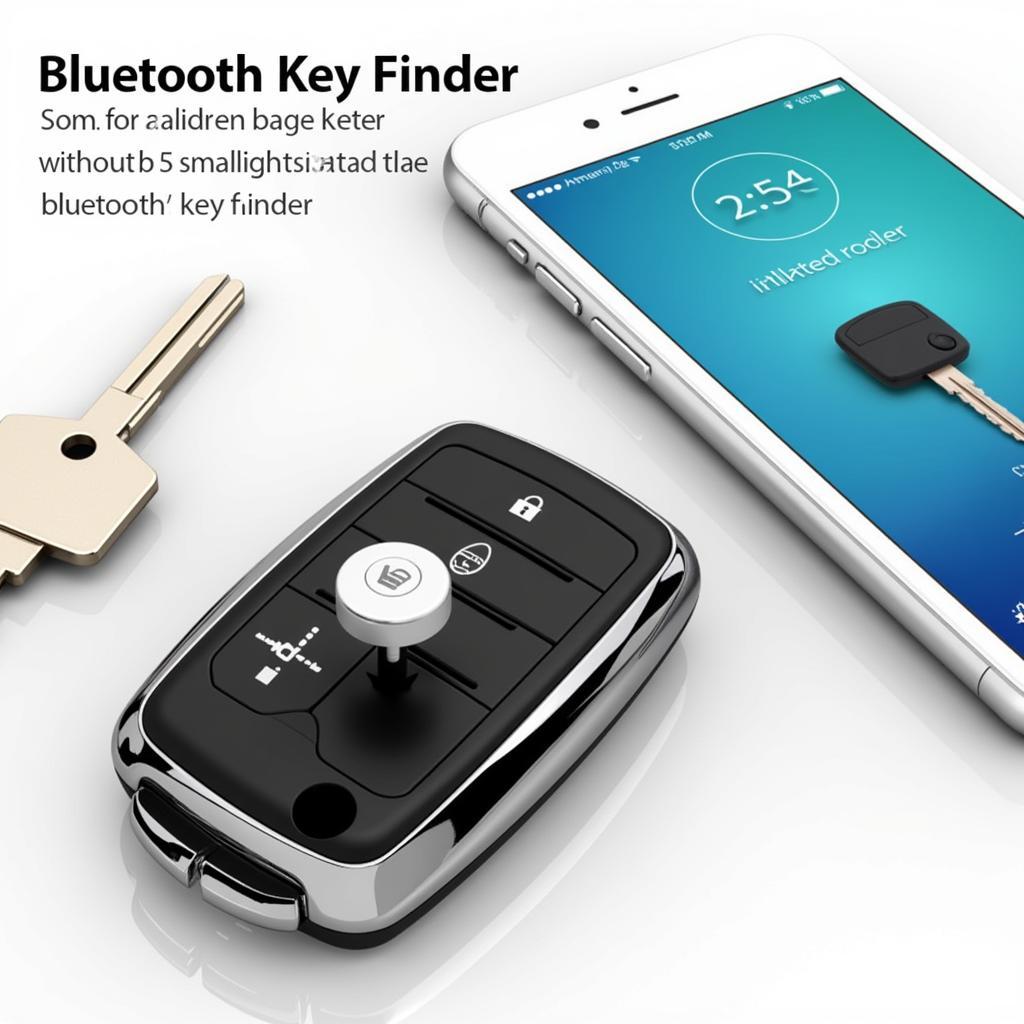 Car Key Fob with Attached Key Finder