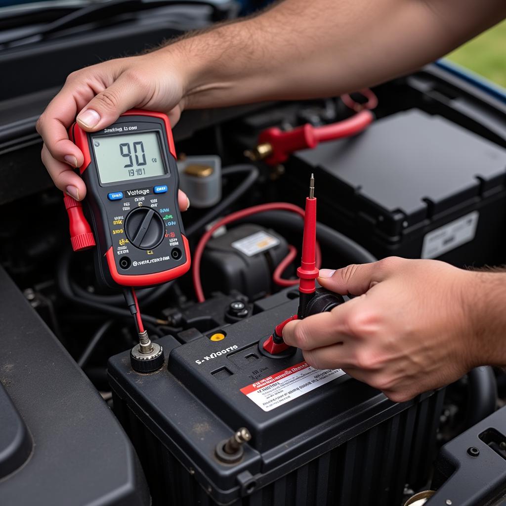 Checking Car Battery Voltage